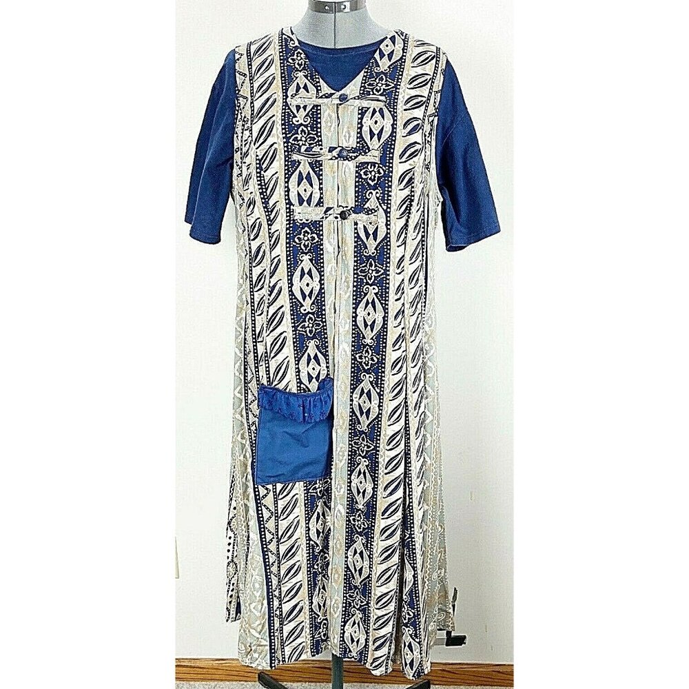 Fashion Bug Womens Jumper Dress With T-shirt Front Pocket Pleat Striped Size 18